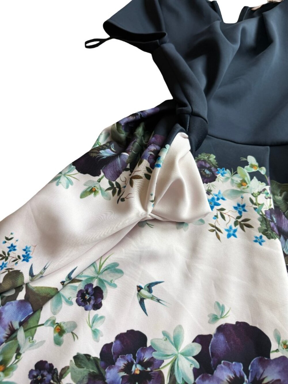 Ted Baker London Stefh A-Line Short Sleeve Dress Floral Print Size 2 4-6 Women's - Picture 14 of 16